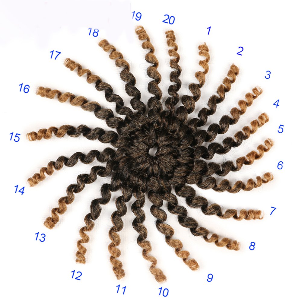 6 Pcs Jumpy Afro Kinky Twist Crochet Braid Natural Black Jamaican Bounce Synthetic Braiding Hair Extension 8 Inch 20 Strands 1B