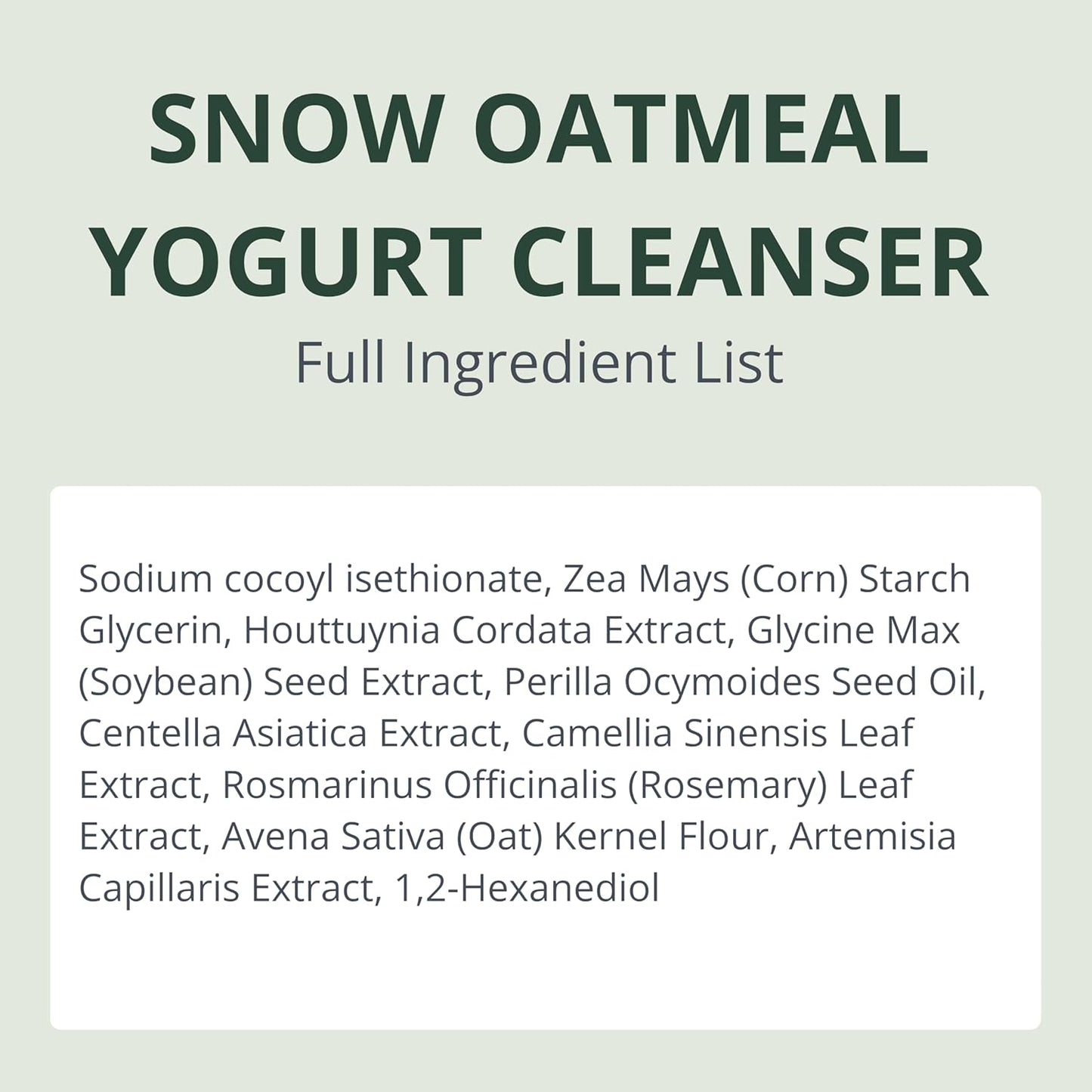 Snow Oatmeal Facial Cleansing Balm - Nourishing Cleanser with Rice Water & Greek Yogurt | 3.38 fl. oz.