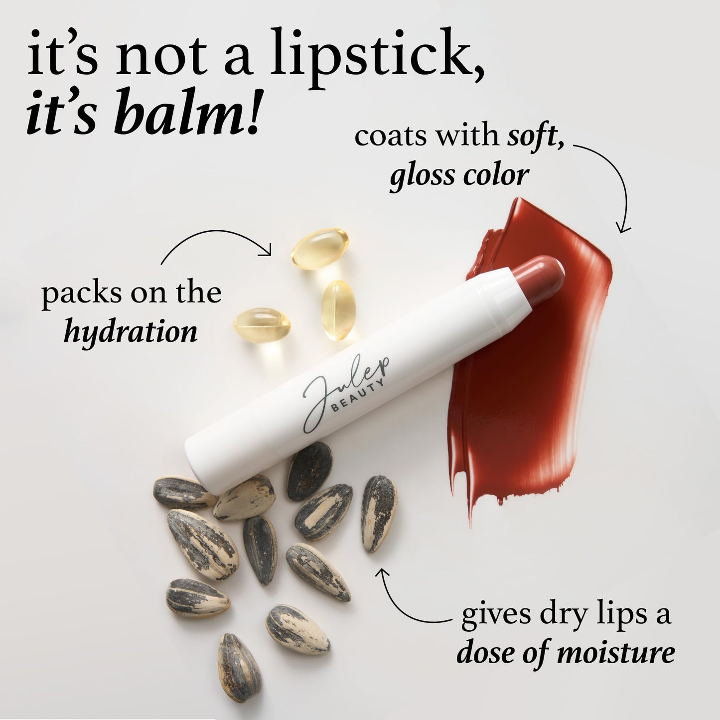 Julep It’s Balm Moisturizing Lip Color Trio – Brandy Wine, Brown Sugar, Almond Nude – Hydrating Lip Crayon Set – Vegan & Cruelty-Free Holiday Gift Set