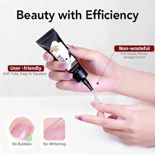 2 Sets Quick Drying 10g Semi Solid Nail Glue with 10ml Remover for Press On Nails Tips No Need for UV Lamp Long Lasting Fake Acrylic Nails Glue Gel