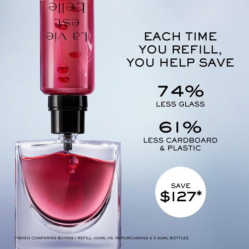 Lancôme La Vie Est Belle L'Elixir Eau de Parfum - Long Lasting Fragrance with Raspberry, Violet & Cocoa Butter - Floral Women's Perfume - 0.34 - Travel Size