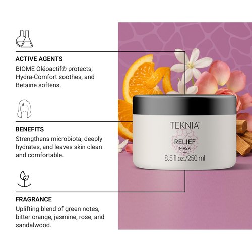 LAKMÉ Teknia Scalp Care Relief Hydra Cream Gel Mask - Nourishing Dry Scalp Treatment, 8.5 Fl Oz
