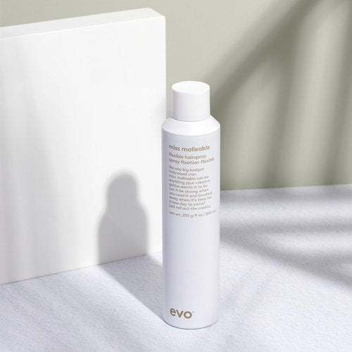 EVO Miss Malleable Flexible Hairspray - Strong Hold Hair Volume Spray for Full Support & Control