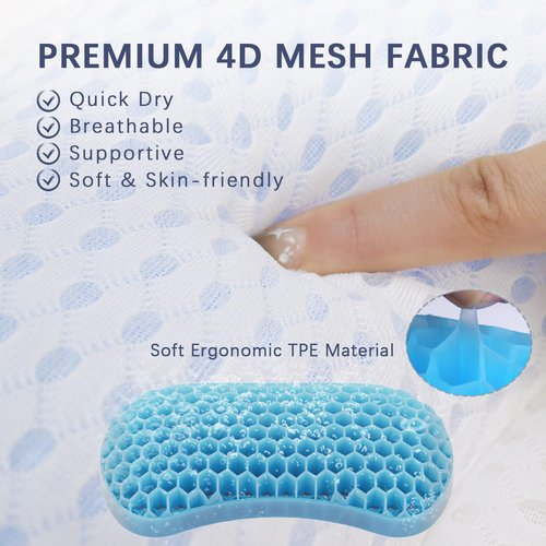 Bathtub Bath Pillows for Tub - Bath Tub Pillow Headrest with Ergonomic TPE, Bathtub Pillow for Neck & Back Support with Strong Suction Cups & Hook