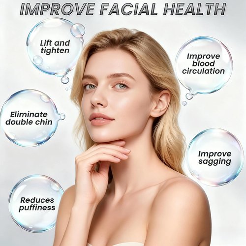 Eavkoar Lymphatic Contour Facial Brush, Lymphatic Drainage Massager for Chin and Neck, Massage Brush for Contouring, De-Puffing, and Smoothing the Skin, Firming the Skin