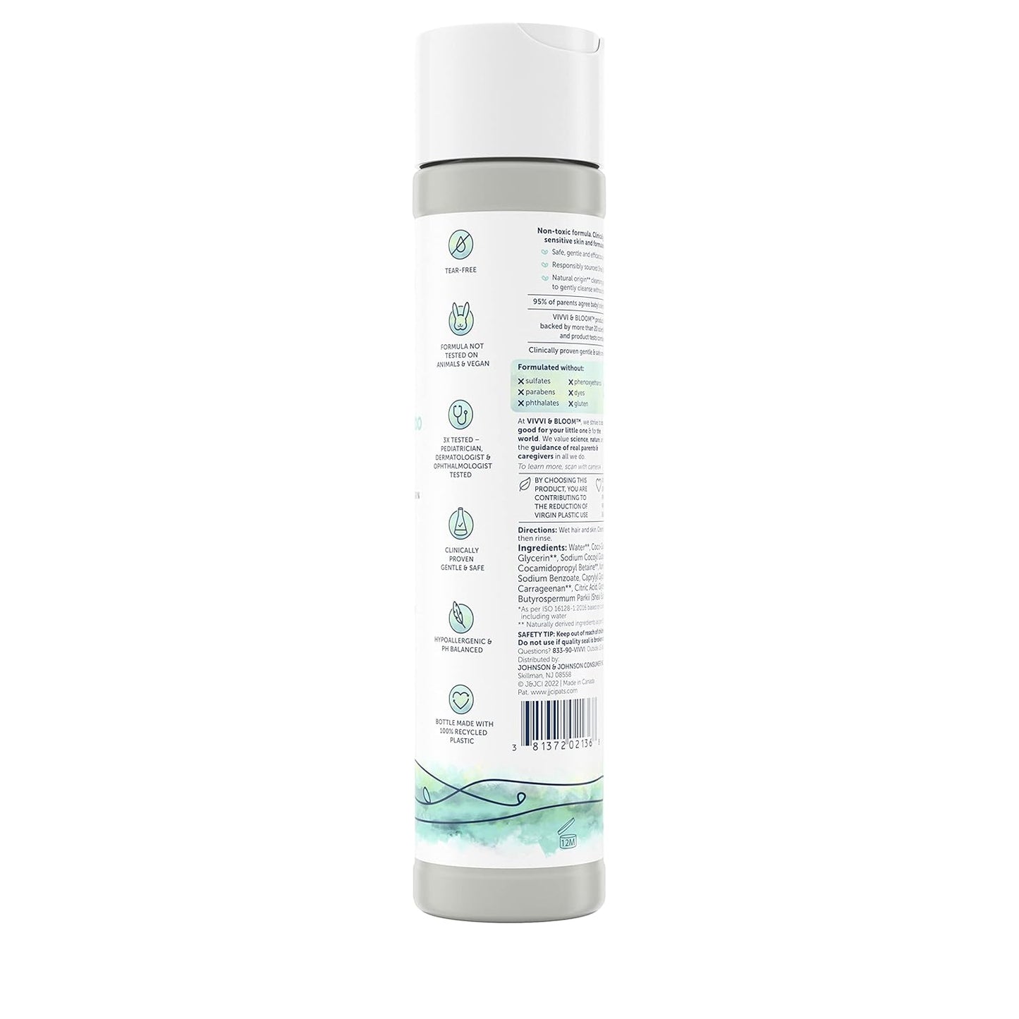 Vivvi & Bloom 2-in-1 Baby Wash & Shampoo - Gentle Cleansing Gel for Sensitive Skin, 10 fl. oz.