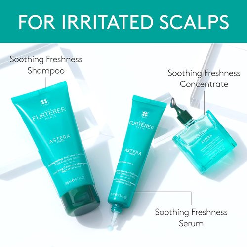Rene Furterer ASTERA FRESH Shampoo - Soothing Relief for Sensitive Scalps - Mint & Eucalyptus Scent