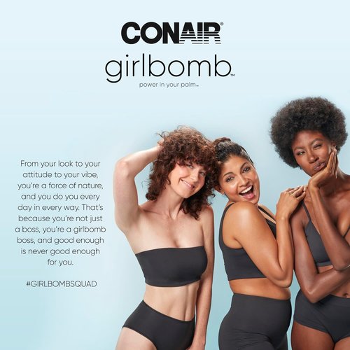 Conair GIRLBOMB Epilator - Smooth Skin Hair Removal Device with Ice Roller | Cordless 3-Piece Kit