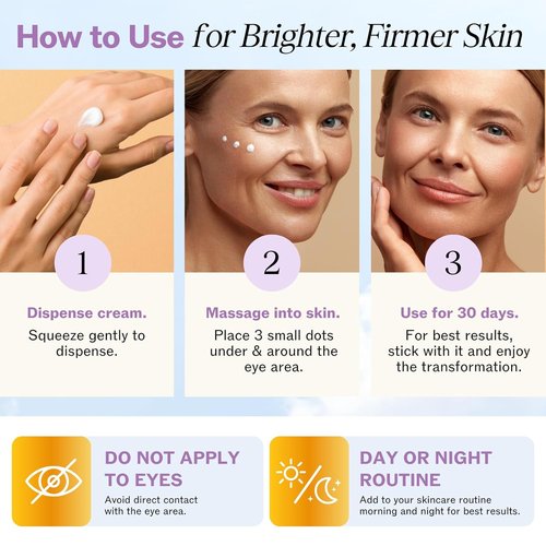LilyAna Naturals Eye Cream - Anti-Aging Formula for Dark Circles & Puffiness | 1.0 oz for Sensitive Skin