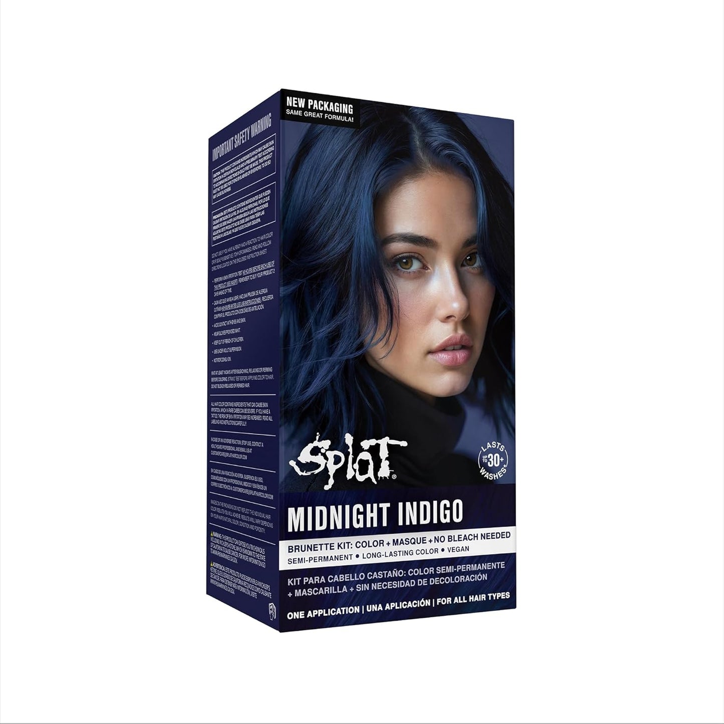 Splat Midnight Indigo Hair Color Dye - Vegan & Cruelty-Free, 6 Fl Oz | Bold Semi-Permanent Color