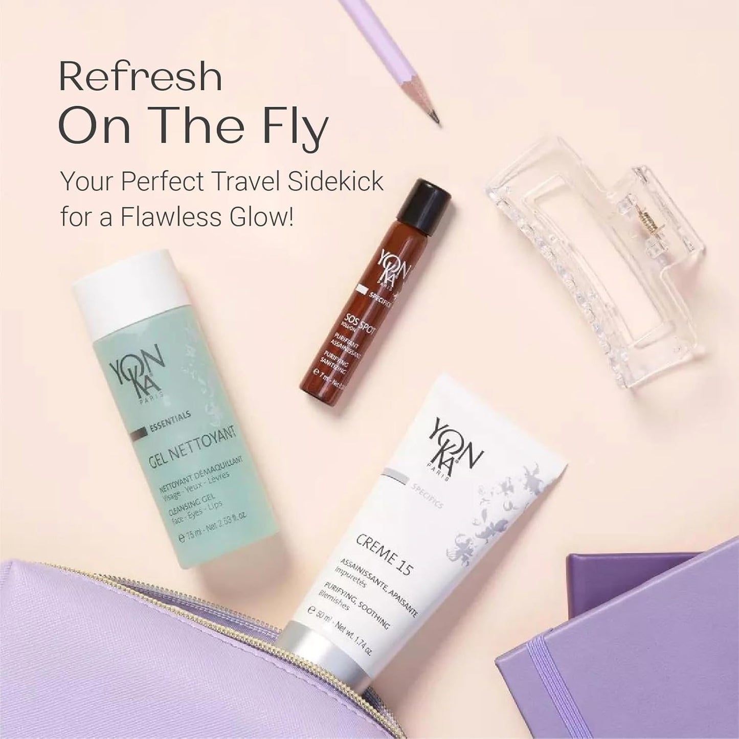 Yonka Gel Cleanser - Gentle Foaming Face Wash & Makeup Remover | Balances pH & Cleanses Pores | For Oily & Acne-Prone Skin
