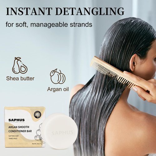 Rosemary Oil Shampoo Bar & Argan Conditioner Bar Set - Strengthening Solid Duo for Fine Hair