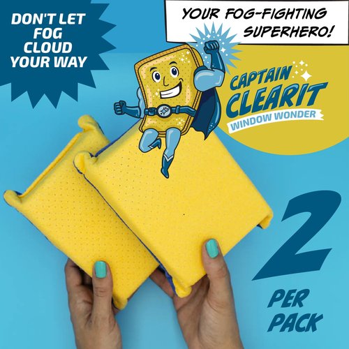 Sponge - Window Cleaner Tool for Car Windshield, Mirrors, Glass - Non-Scratch, Super Absorbent Window Cleaning Sponges - Car Cleaning Supplies 2-Pack - 6 X 4.5 X 2 in