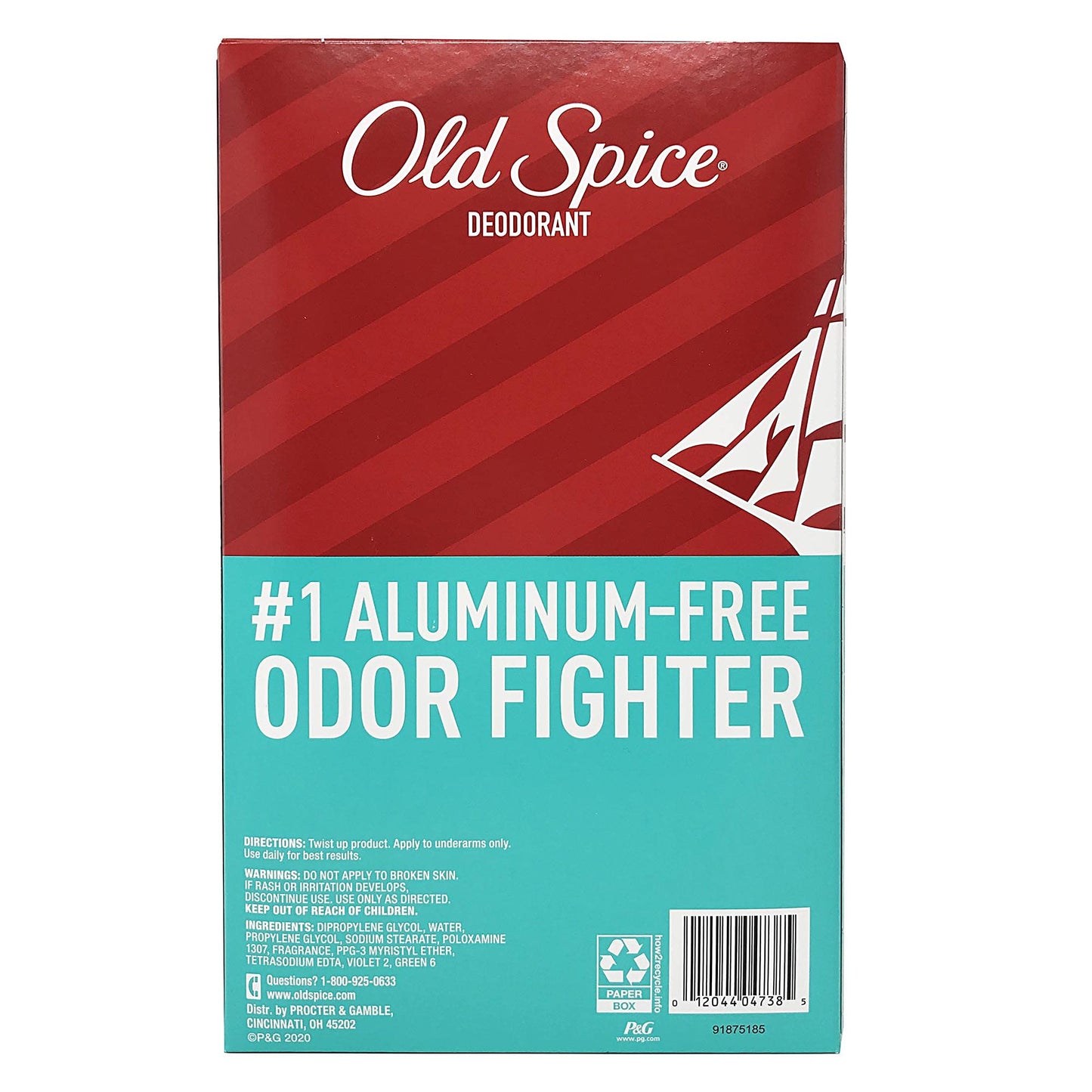 Old Spice Mens Pure Sport High Endurance 5 Pack Deoderant Sticks, (2.4 oz each)