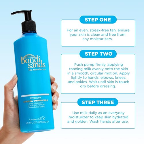 Bondi Sands Everyday Gradual Tanning Milk - Long-Lasting Body Moisturizer With Aloe Vera & Vitamin E