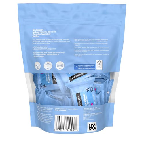 Neutrogena Makeup Remover Wipes - Alcohol-Free Cleansing Towelettes for Dirt & Oil Removal | 20 Count
