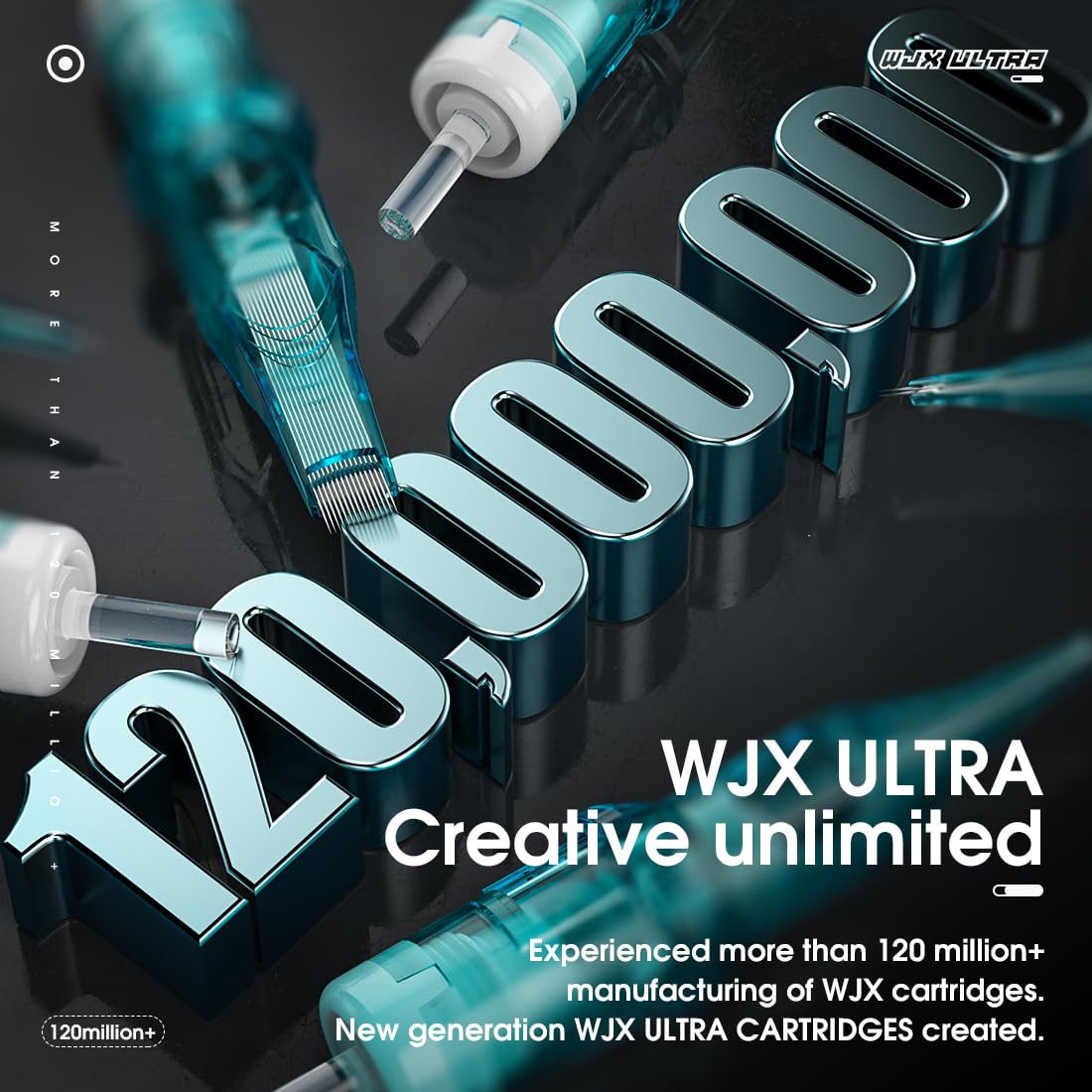 Wjx Ultra Tattoo Cartridges, 1007M Tattoo Needles 20Pcs Magnum Bugpin Size for Pro Artists