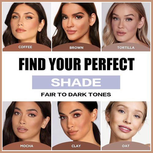 FOCALLURE Cream Contour Stick - Matte Bronzer for Professional Face Shaping | Long-Lasting, Sweatproof, Brown