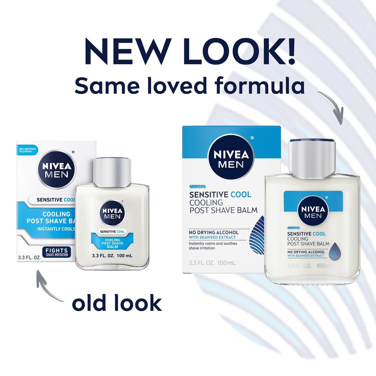 NIVEA MEN Sensitive Cool Cooling Post Shave Balm with Vitamin E, Chamomile and Seaweed Extracts, Alcohol Free After Shave Balm for Men, 3 Pack of 3.3 Fl Oz Bottles