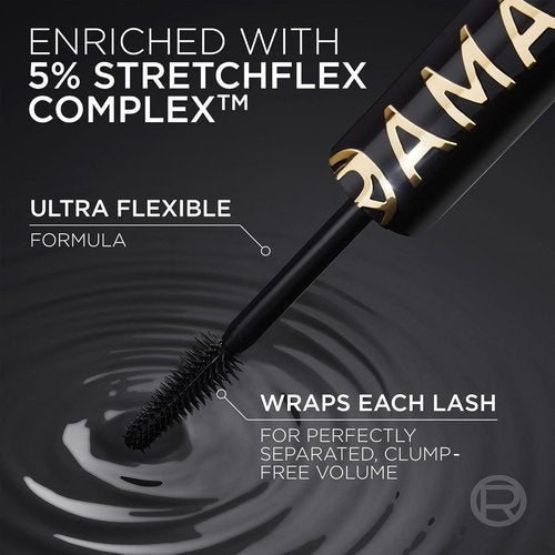 L'Oreal Paris Voluminous Panorama Mascara - Lengthening & Volumizing Formula | All Night Black, 0.33 Fl Oz