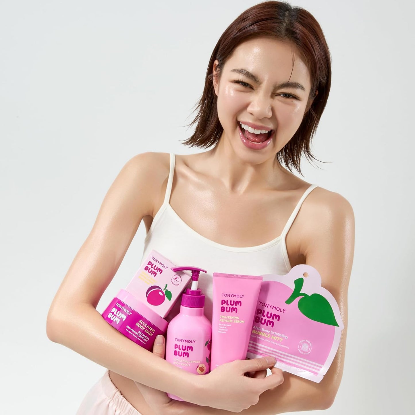 TONYMOLY Plum Bum Tightening Peptide Serum - Firming & Hydrating Body Serum with Plum Extract, 6.76 fl oz