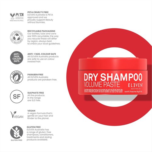ELEVEN AUSTRALIA Dry Shampoo Volume Paste - Adds Texture & Freshness, Lightweight Formula for All Hair Types