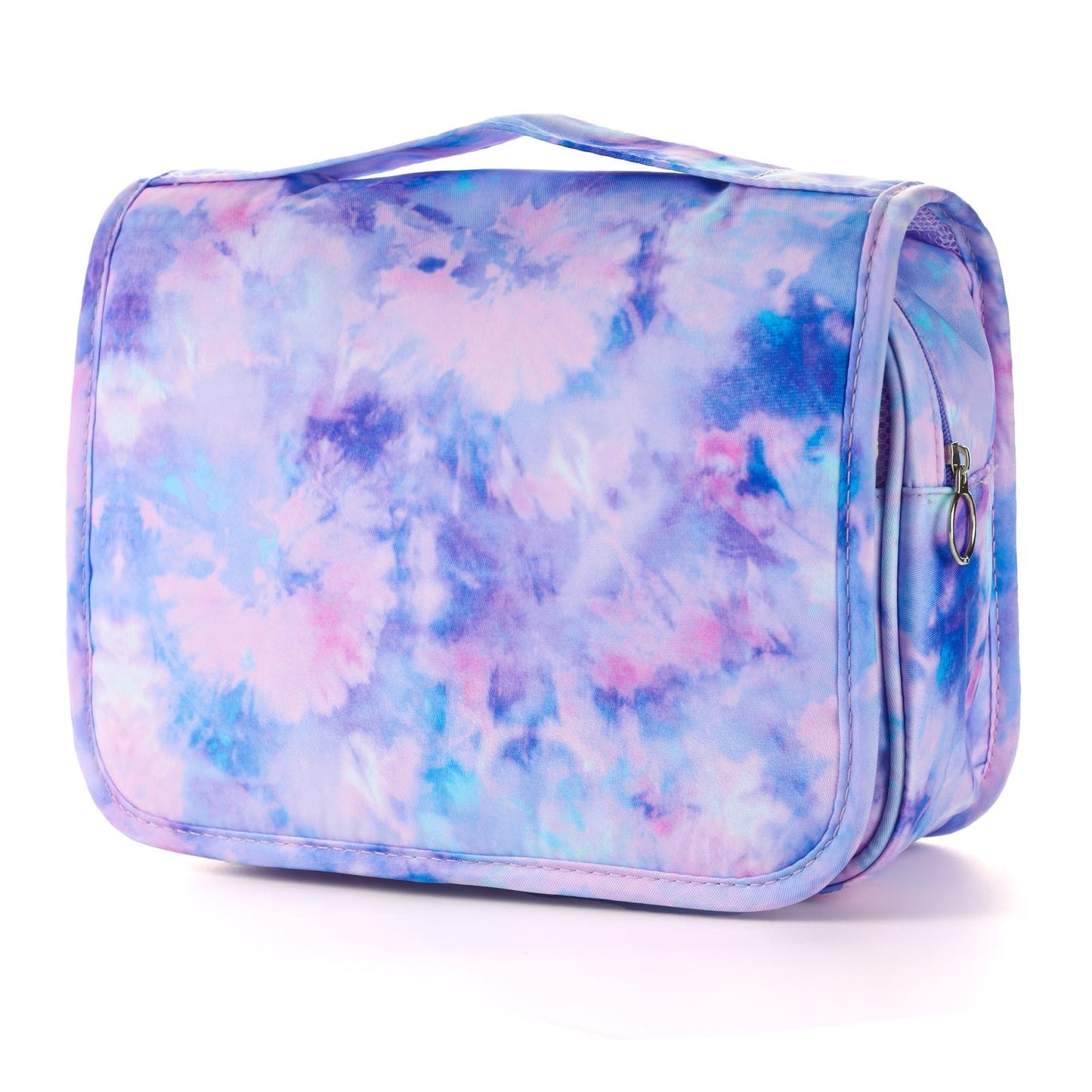 Vipdeal Kids Hanging Toiletry Bag for Girls, Travel Toiletry Bag for Little Young Girls Cosmetic Makeup Waterproof Wash Bag Toddler Traveling Toiletries, Tie Dye Purple