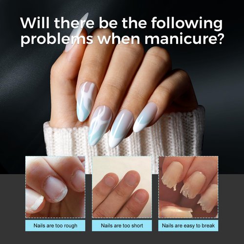 TOMICCA Almond Gel Nail Tips, Half Matte Pre Shaped No Filing Medium Almond Nail Tips, 240 Pcs Gel Tips 12 Sizes, Clear Acrylic Tips for Nail Art, Nail Extension at Home, For Beginners