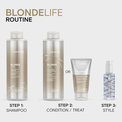 Joico Blonde Life Brightening Conditioner - Illuminate Hydration & Softness for Blonde Hair | Sulfate Free, With Monoi & Tamanu Oil