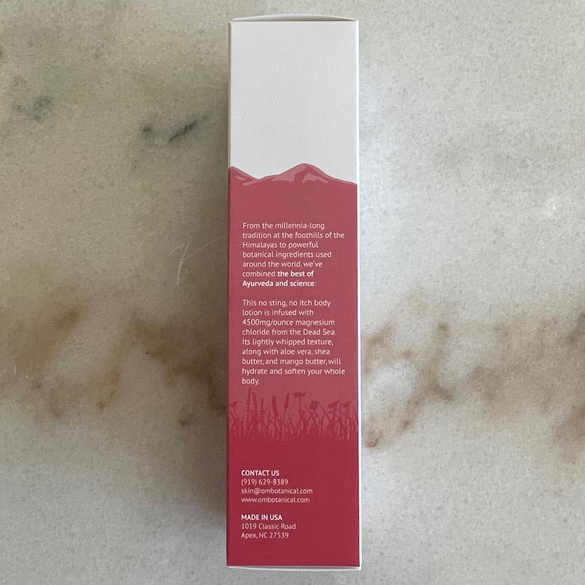 Magnesium Body Lotion by OM Botanical, No Sting, No Itch, All-natural Magnesium Cream & Organic Body Butter | Hand and Foot Cream in a Large 150ml Sugarcane Tube