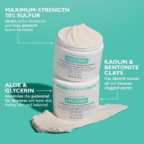 Peter Thomas Roth | Even Clearer™ Therapeutic Sulfur Mask - Deep Cleansing for Pores & Oil Control