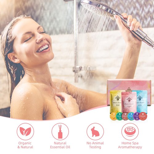MR MIRYE Shower Steamers Aromatherapy, 24-Pack Shower Bombs Birthday Gifts for Women, Valentine's Day Gift with Eucalyptus Mint Lavender Watermelon Grapefruit Tangerine Essential Oils