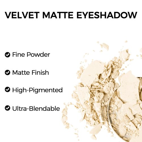 Erinde Beige Matte Eyeshadow Palette - High Pigment, Long Lasting, Intense Neutral Nudes