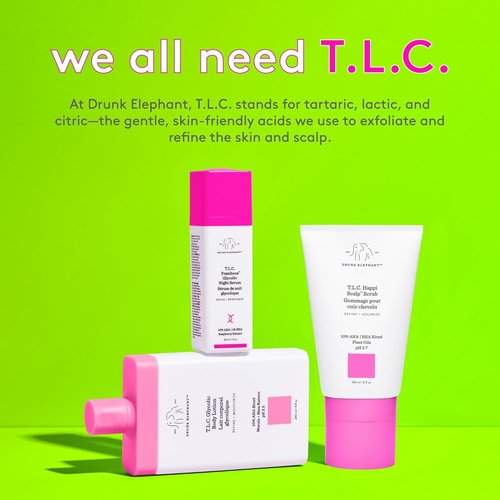 Drunk Elephant T.L.C. Glycolic Body Lotion - 10% Exfoliating AHA - Lightweight 240 ml/8 fl oz - Clean & Cruelty-Free