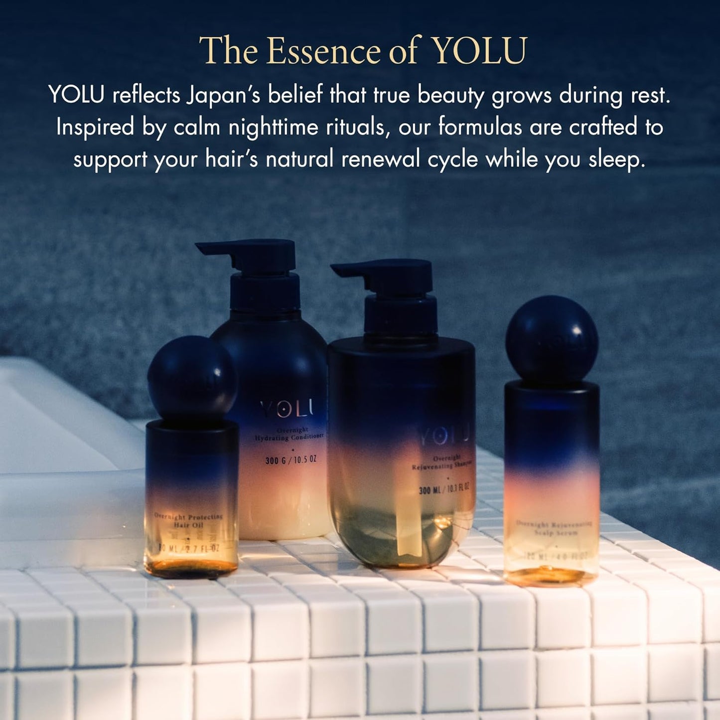 YOLU Deep Conditioner for Damaged Hair - Overnight Hydrating Treatment with Tuberose - 10.5 oz