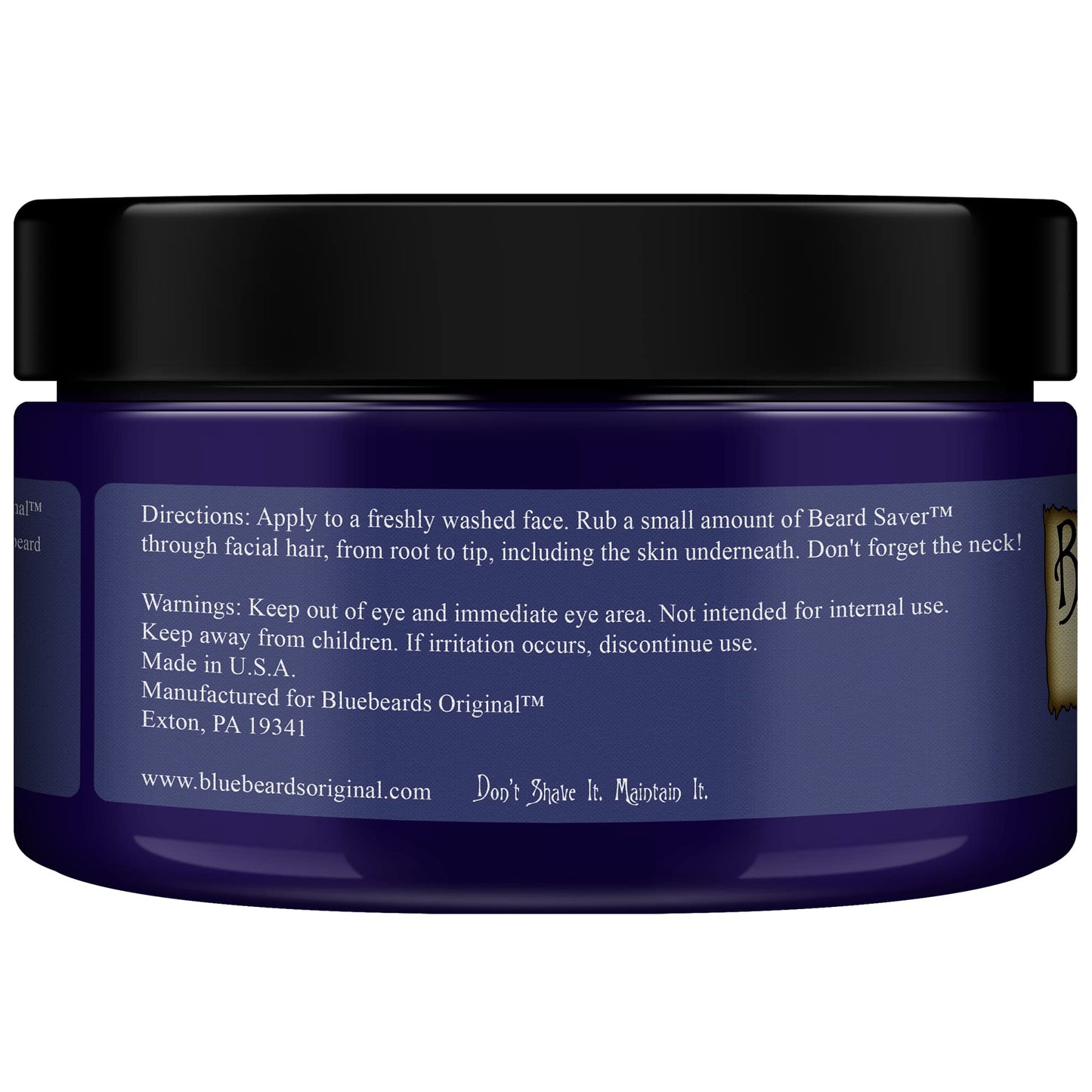 Bluebeards Original Beard Saver, 4 oz. - Leave In Beard Conditioner for Men, Infused with Aloe & Lime - Beard Softener that Deeply Conditions and Moisturizes Your Beard and Skin - Made in USA