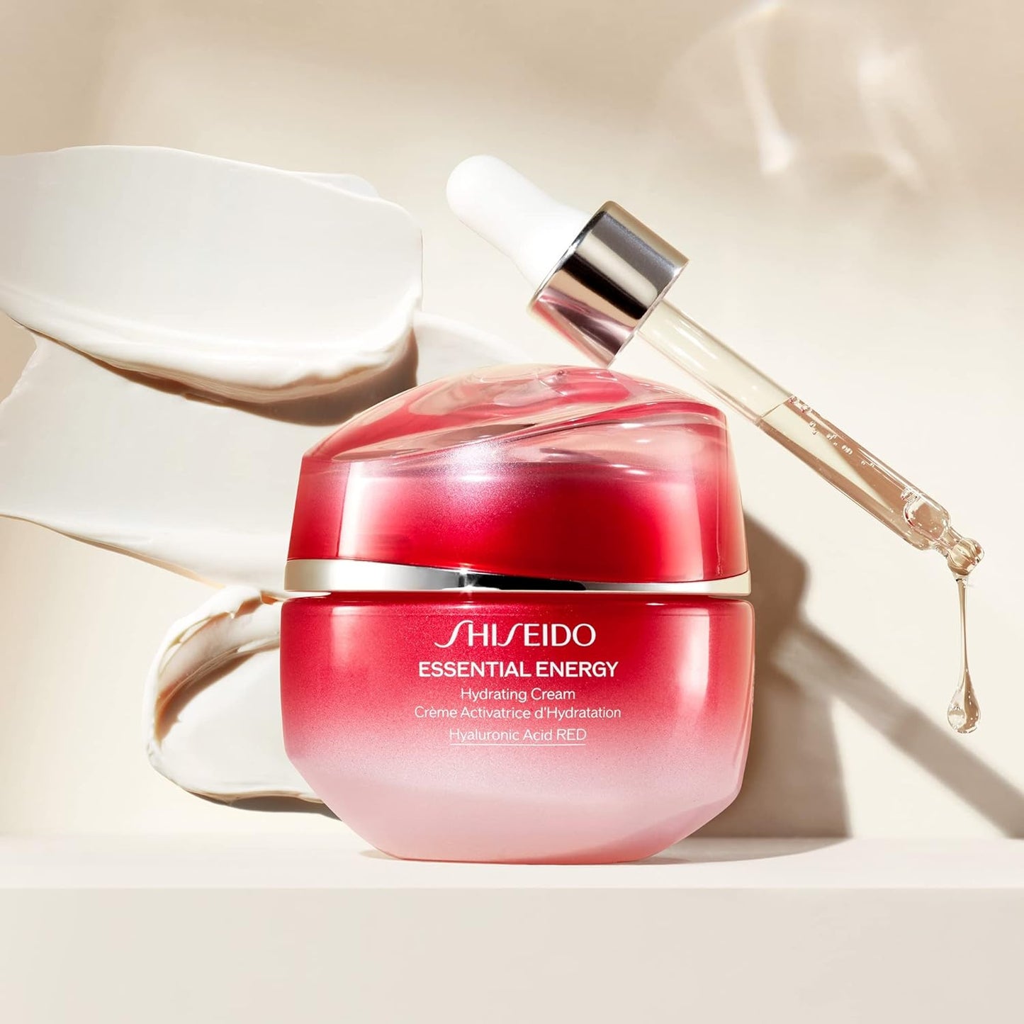 Shiseido Essential Energy Hydrating Cream - 24-Hour Hydration & Pore Reduction with Hyaluronic Acid | Vegan for All Skin Types