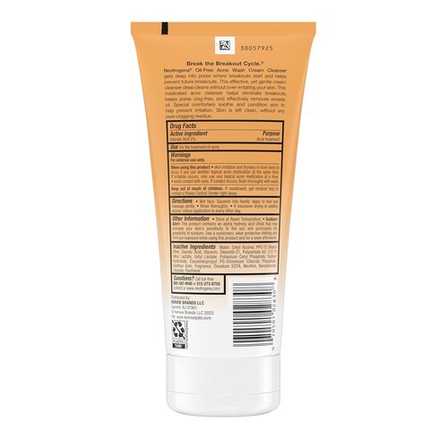 Neutrogena Oil-Free Acne Face Wash - 2% Salicylic Acid Daily Cleanser for Acne-Prone Skin | 6.7 fl. oz