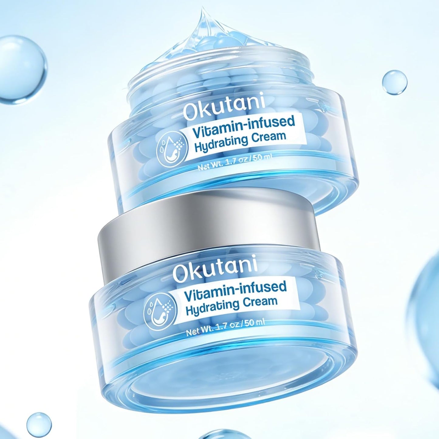Skiennix Collagen Capsule Jelly Moisturizer - Hydrating Face Cream for Glowing Skin | 1.7 Fl Oz