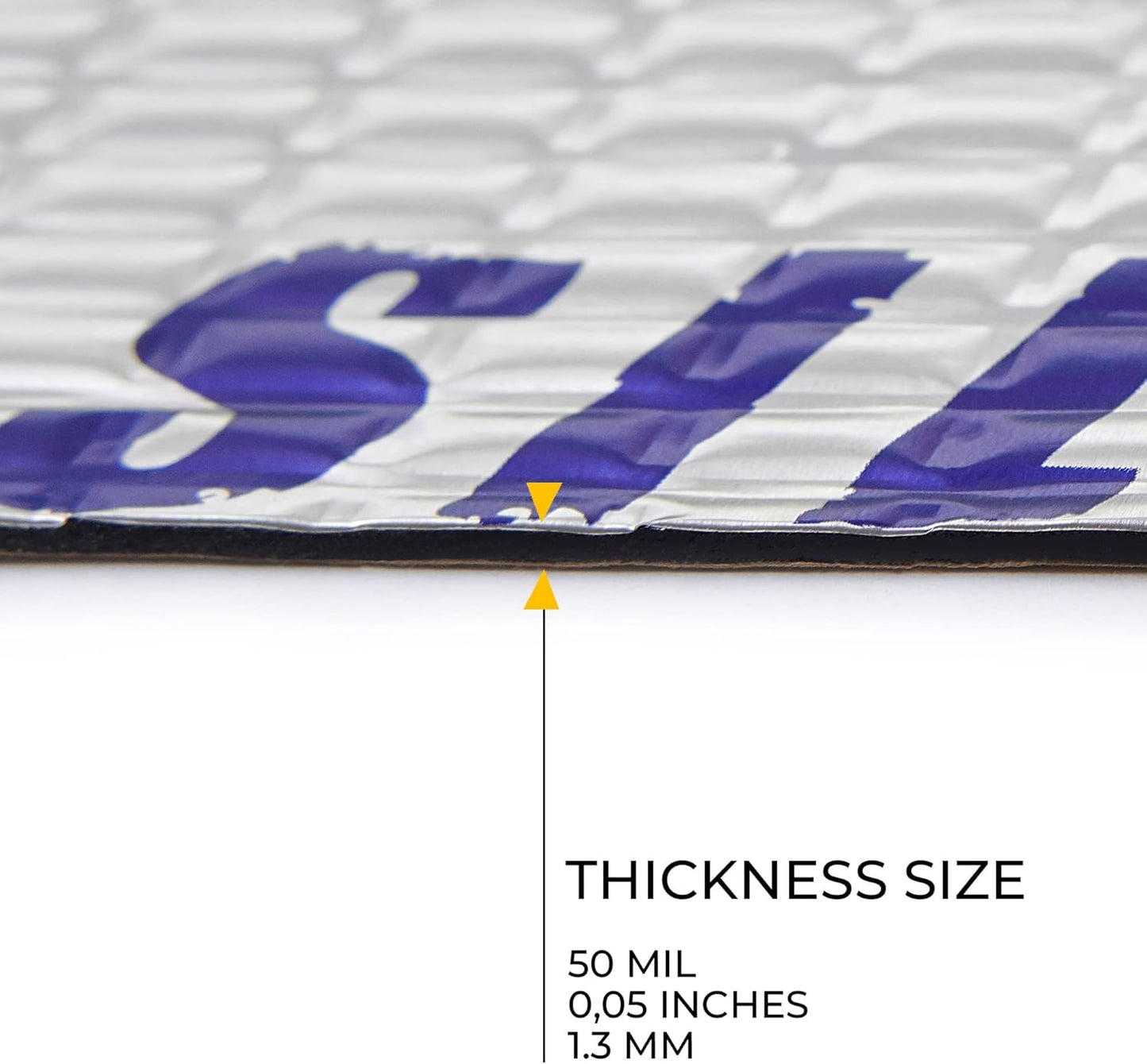 Siless Car Sound Deadening Mat - 50 Mil Butyl Noise Insulation & Vibration Dampening (52 Sq Ft)