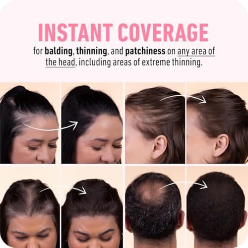 BOLDIFY Hairline Powder - Water-Resistant Root Touch Up Hair Color for Gray Coverage - 24-Hour Stain-Proof, Mess-Free Hair Powder for Thinning Hair - Ash Brown