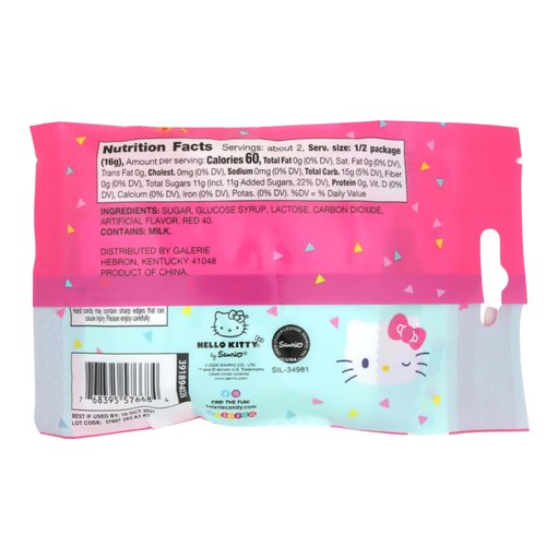 Hello Kitty Lollipops with Popping Candies, Strawberry Flavored Suckers, Easter Basket Stuffer Candy, 1.13 Ounces (Pack of 3)