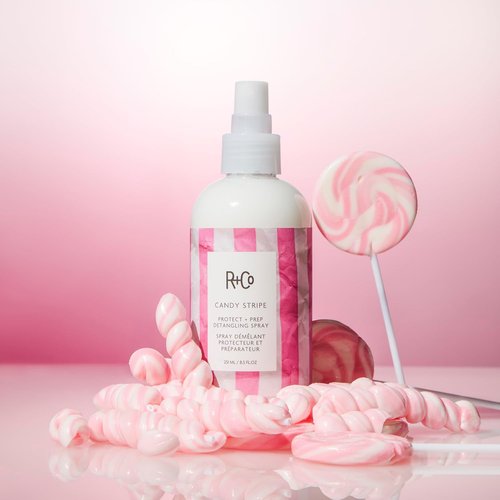 R+Co Candy Stripe Detangling Spray - Instantly Nourishes & Prevents Breakage | Vegan & Cruelty-Free | 8.5 Fl Oz