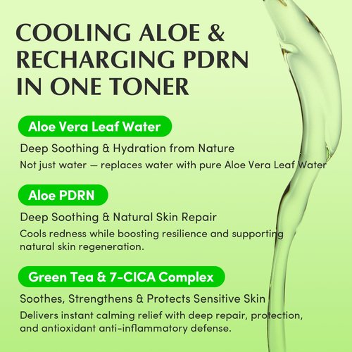 EQQUALBERRY Aloe PDRN Calming Toner, for Sensitive, | Instant Relief & Cooling | Non-Comedogenic & Fungal Acne Safe, Skin Barrier Repair | K-Beauty (5.07 fl.oz / 150ml)