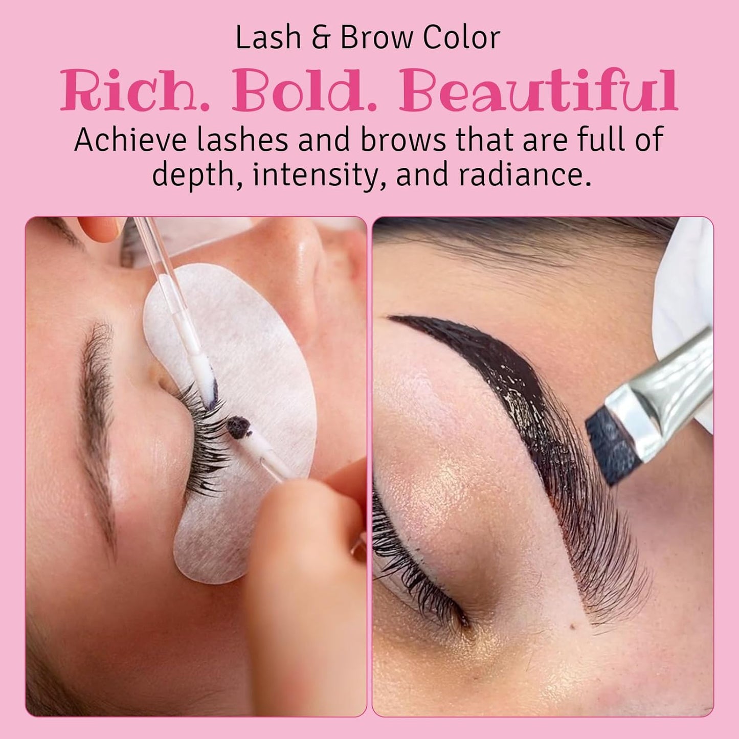Skiennix 10ml Lash Color Kit - Black Voluminous Eyelash Coloring for Natural Results, Lasts 4 Weeks