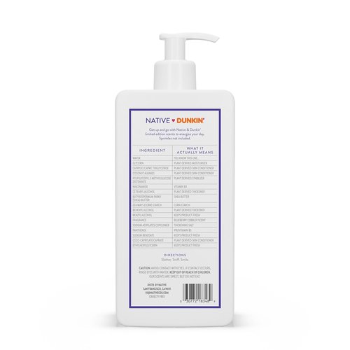 Native Body Lotion - Dunkin Blueberry Cobbler Moisturizer for Dry Skin | Plant-Based, 16.5 oz