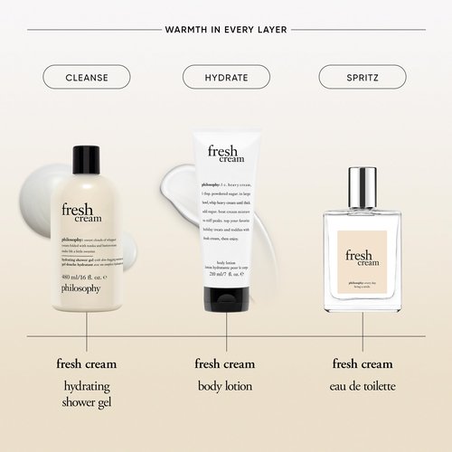 philosophy fresh cream shower gel - with notes of vanilla, whipped cream & tonka bean
