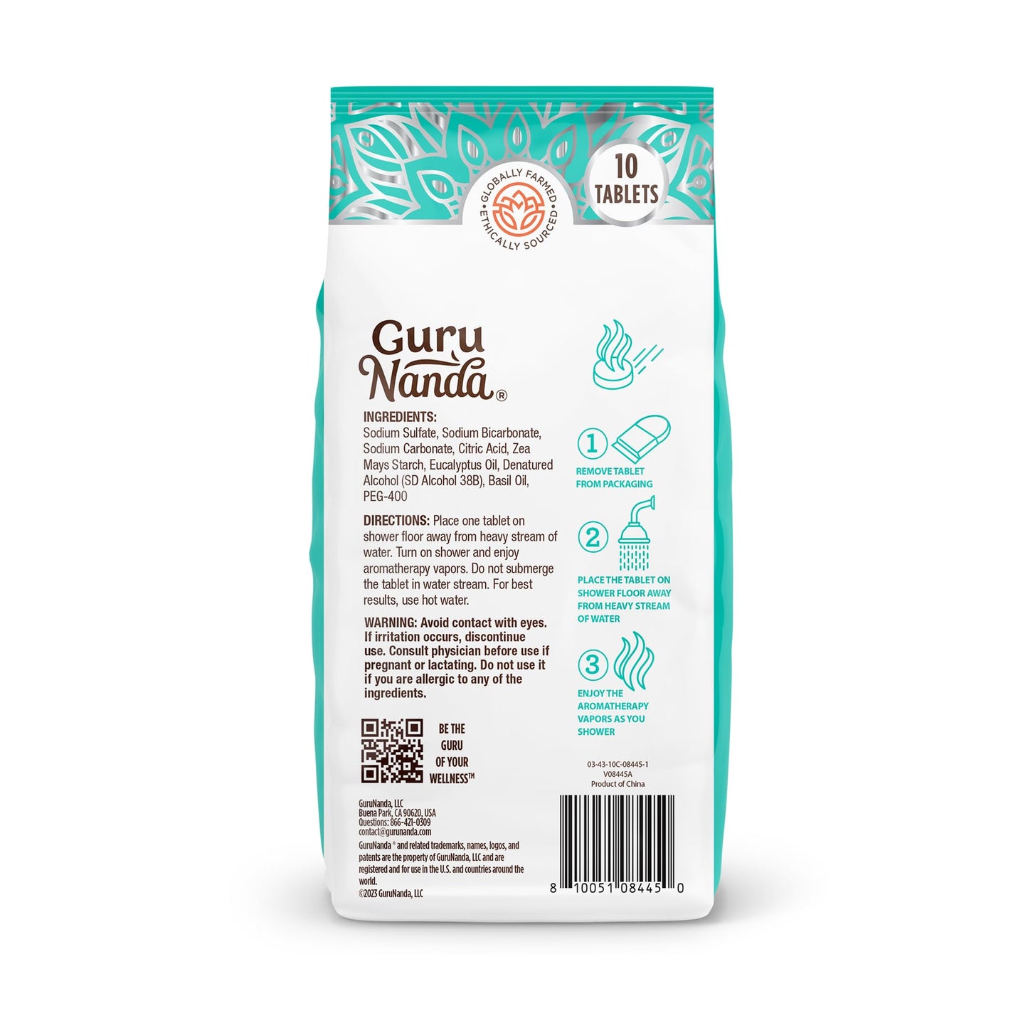 GuruNanda Breathe Shower Steamers for Aromatherapy 10 Pack, Relaxation Gifts for Women & Men with Essential Oils, Stress & Congestion Relief, Self Care