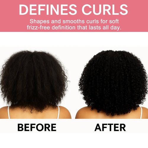Styling Cream & Slick Back Hair Brush Set for Flyaways, Curl Defining, Smoothing & Sleek Styles – Non-Greasy Hair Tamer Cream with Boar Bristle Brush for Women & Kids, Add Shine, Baby Hairs