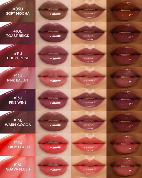 SKINTIFIC Peptide Brightening Lip Serum, Hydrating & Plumping Tinted Lip Gloss, Moisturizing Lip Balm with Polypeptides & Squalane for Glossy Sheer, Smooth Lips(06 Cherry Red)